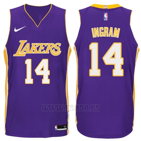 Camiseta Los Angeles Lakers Brandon Ingram #14 Violeta